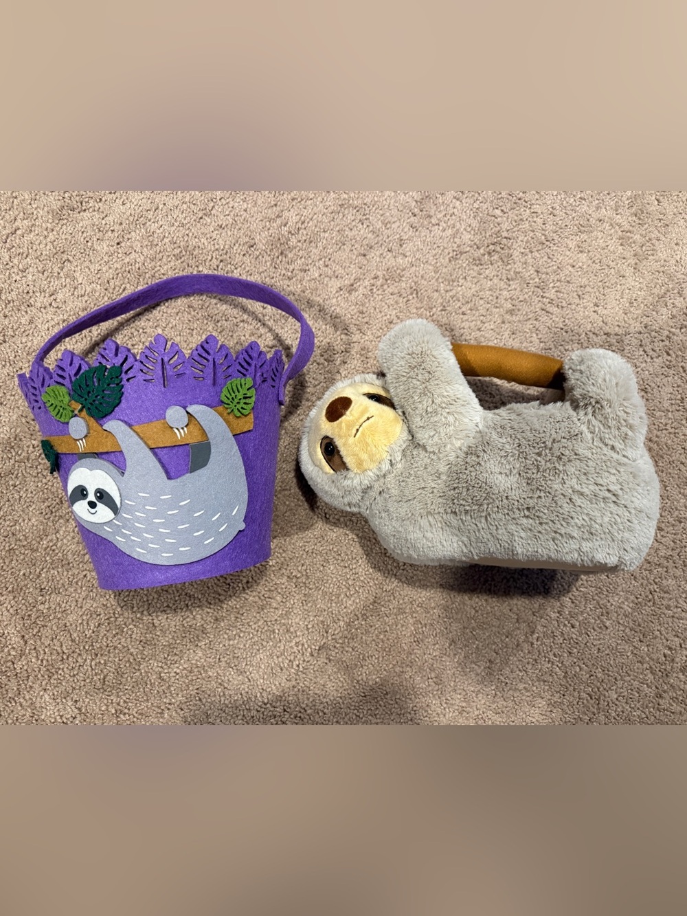 Sloth Easter baskets